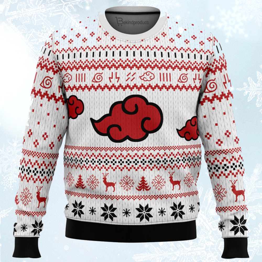 White Akatsuki Christmas Ugly Christmas Sweater For Men & Women Christmas Gift Sweater BH002 - WeCustomit