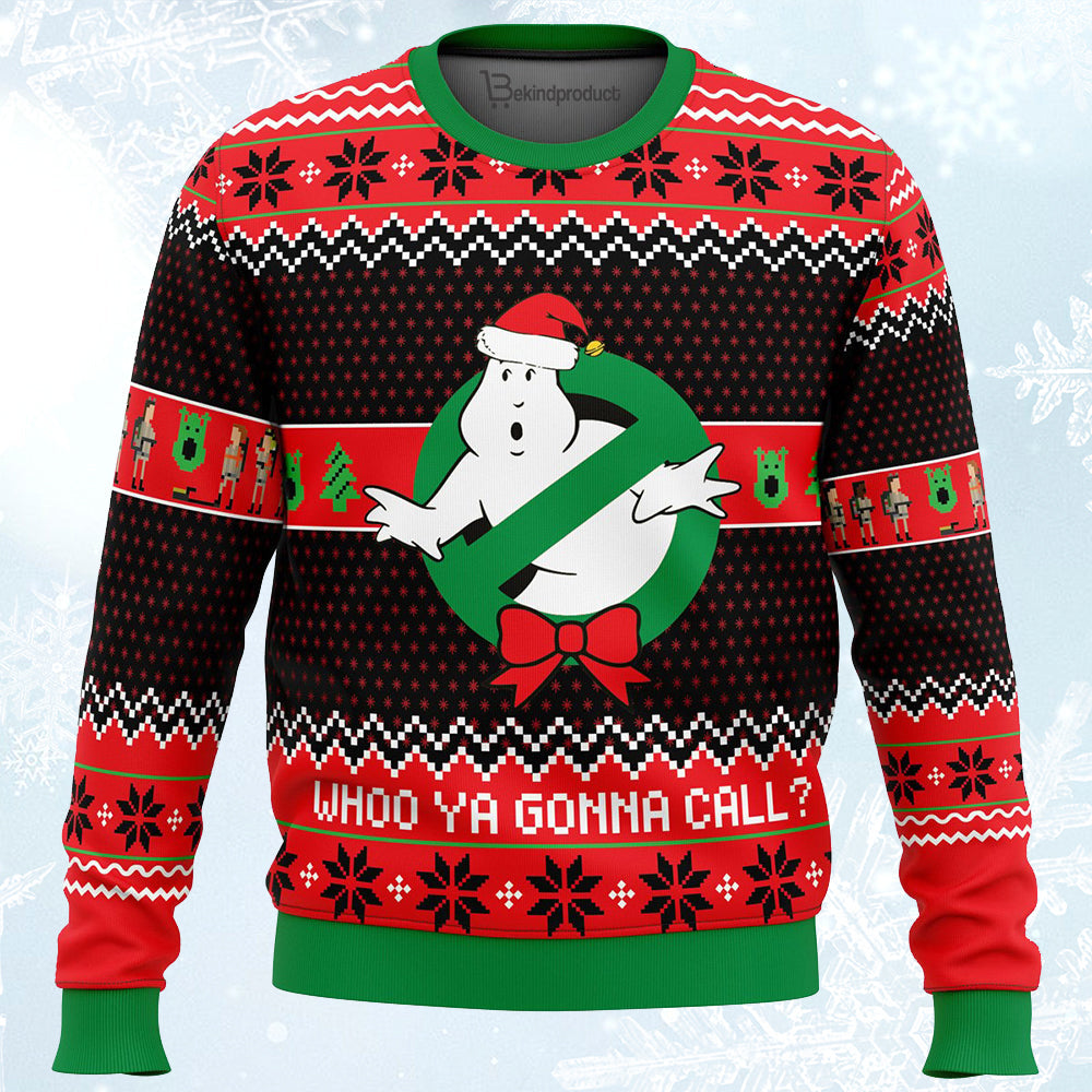 Who you gonna call Ugly Christmas Sweater For Men & Women Christmas Gift Sweater PT236 - WeCustomit