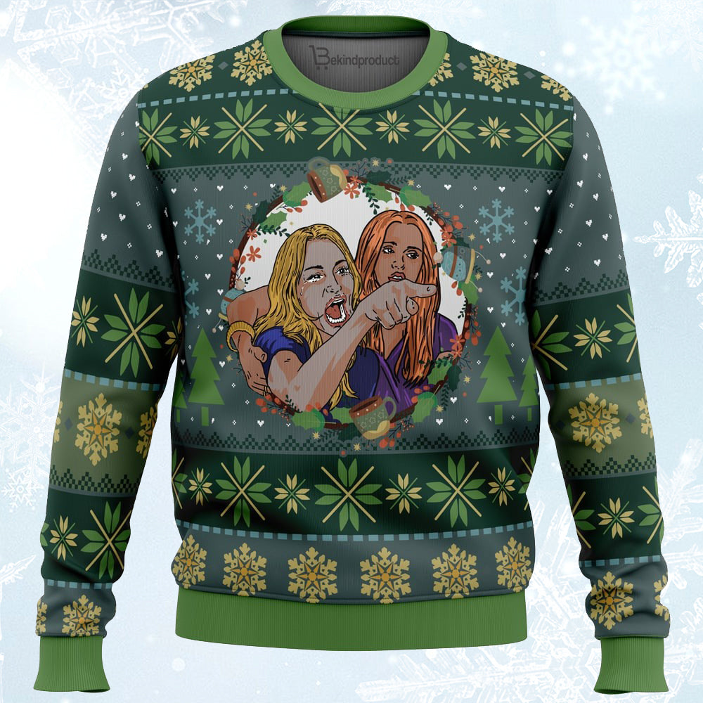 Woman Yelling at Cat Parody Ugly Christmas Sweater For Men & Women Christmas Gift Sweater PT397 - WeCustomit