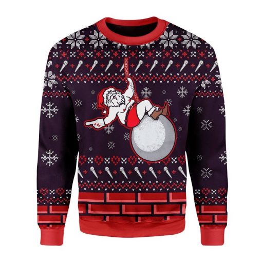 Merry Christmas Santa Wrecking Ball Ugly Christmas Sweater For Men & Women Christmas Gift Sweater US2867 - WeCustomit