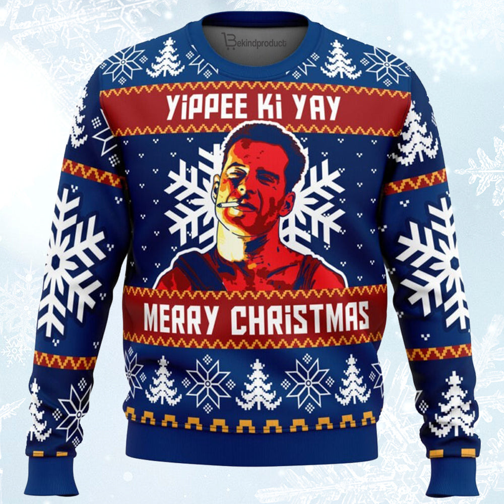Yippee Ki Yay Die Hard Ugly Christmas Sweater For Men & Women Christmas Gift Sweater BH041 - WeCustomit