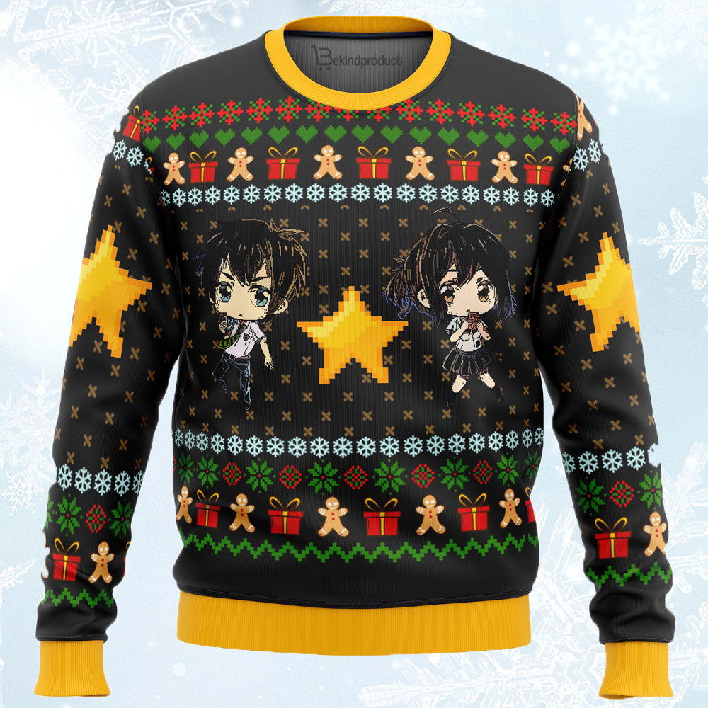 Kimi No Na Wa Ugly Christmas Sweater For Men & Women Christmas Gift Sweater PT589 - WeCustomit