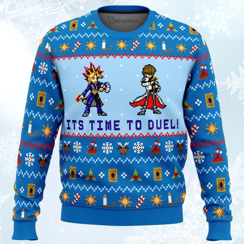 Yugioh Its Time To Duel Ugly Christmas Sweater For Men & Women Christmas Gift Sweater BH161 - WeCustomit