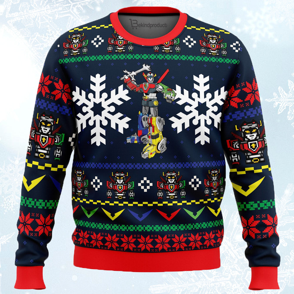 Yuletron Voltron Ugly Christmas Sweater For Men & Women Christmas Gift Sweater PT823 - WeCustomit