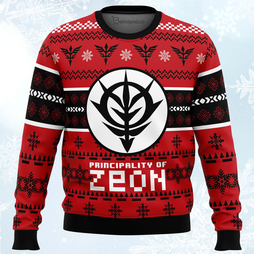 Zeon The Gundam Ugly Christmas Sweater For Men & Women Christmas Gift Sweater BH361 - WeCustomit