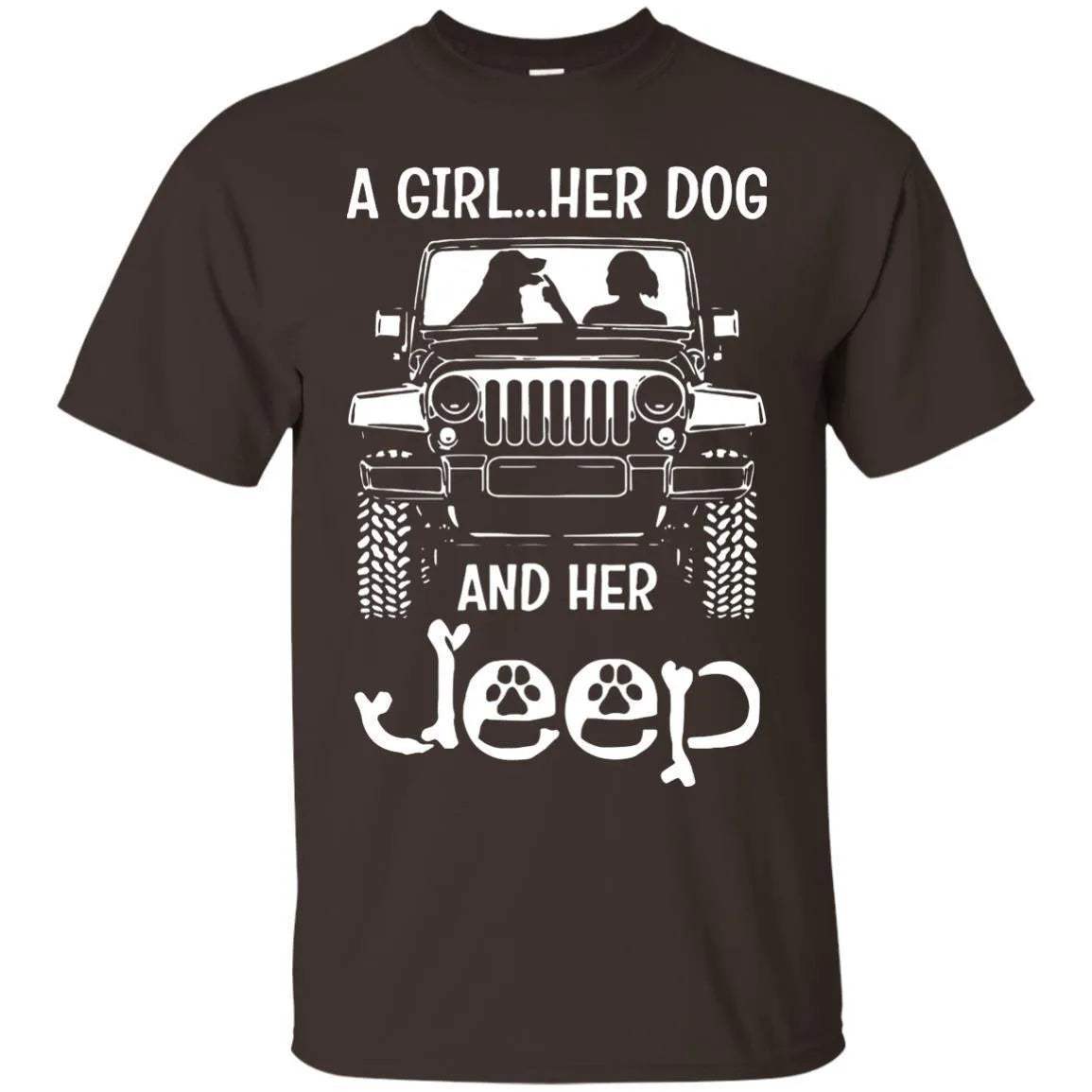A Girl Her Dog And Her Jeep Shirt - WeCustomit