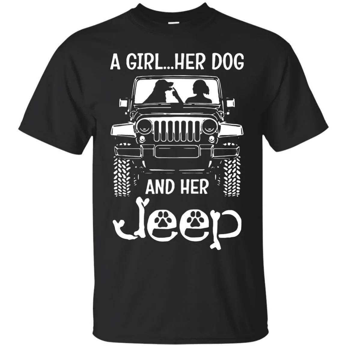 A Girl Her Dog And Her Jeep Shirt - WeCustomit