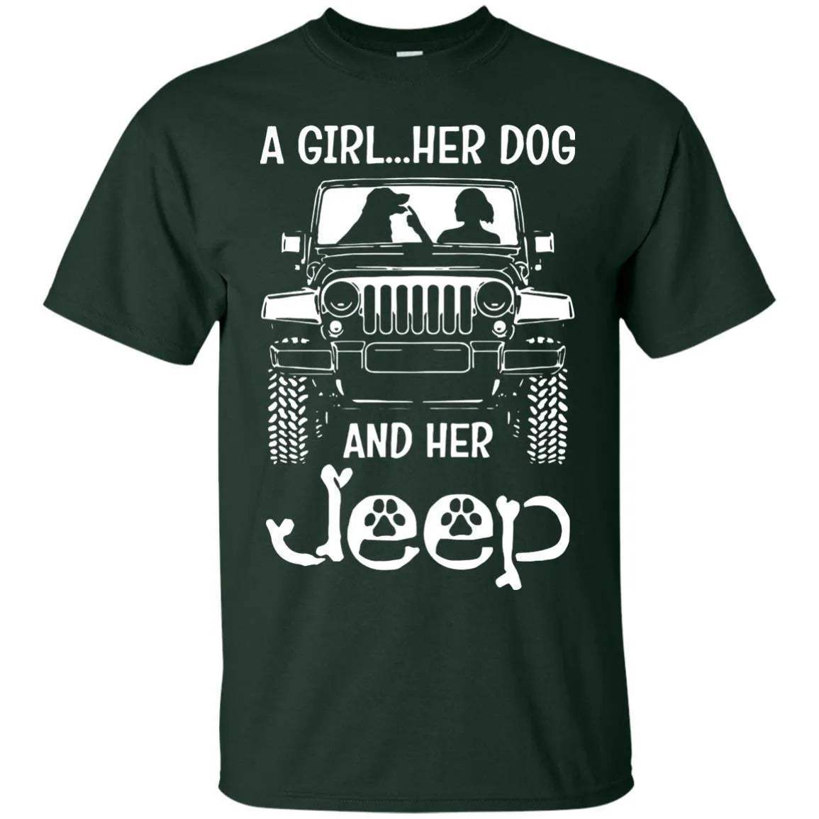 A Girl Her Dog And Her Jeep Shirt - WeCustomit