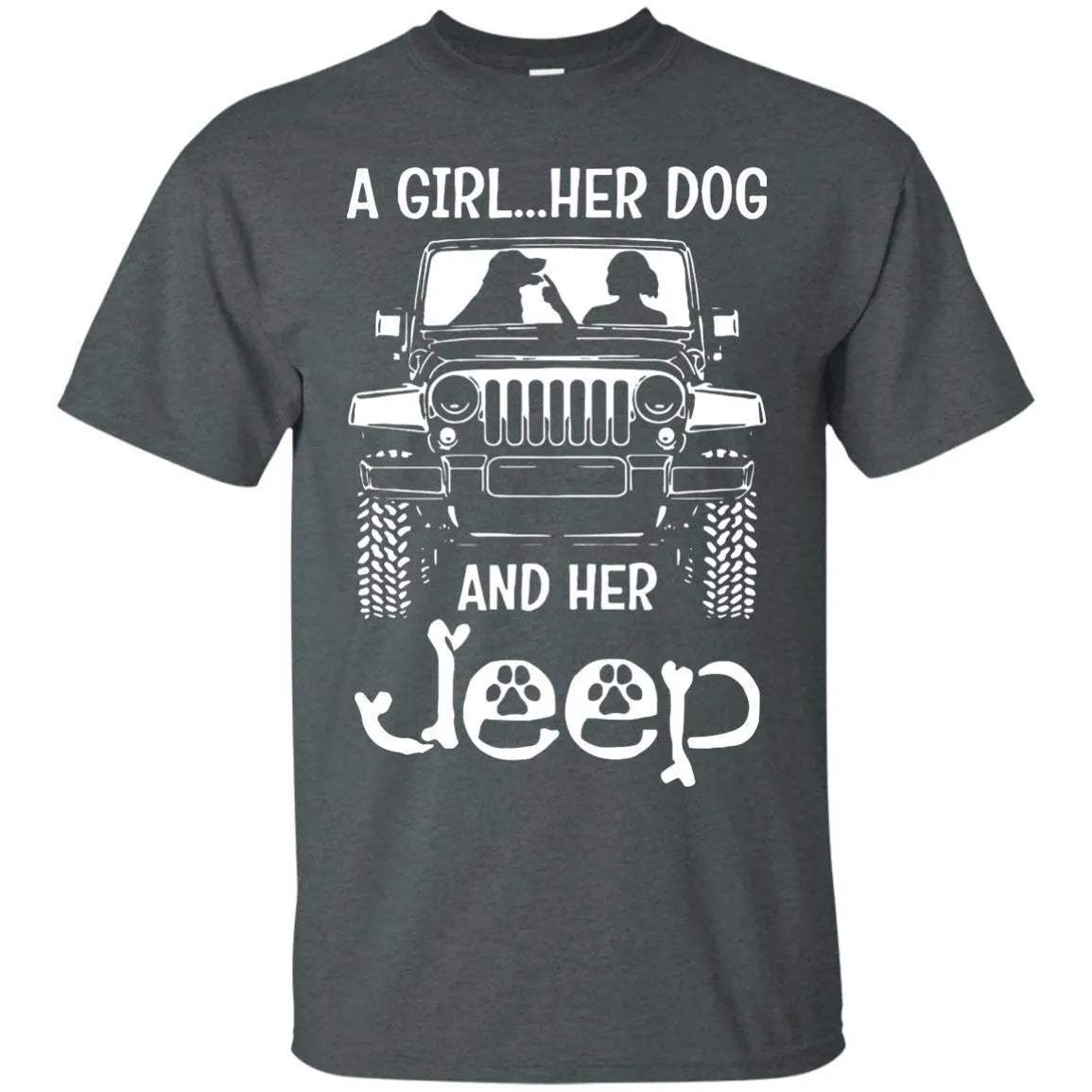 A Girl Her Dog And Her Jeep Shirt - WeCustomit