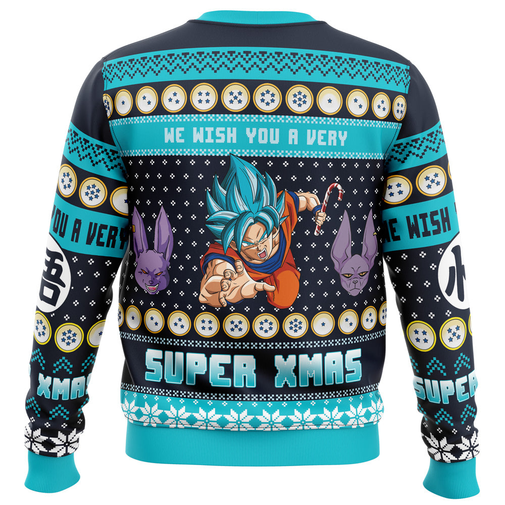 A Very Saiyan Christmas Dragon Ball Z Ugly Christmas Sweater - WeCustomit