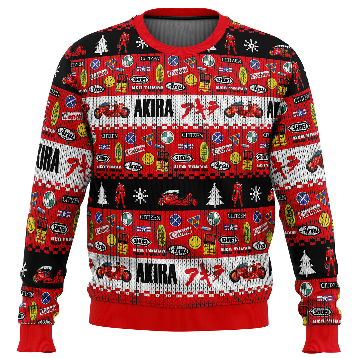 Akira Bike Decals Ugly Christmas Sweater - WeCustomit