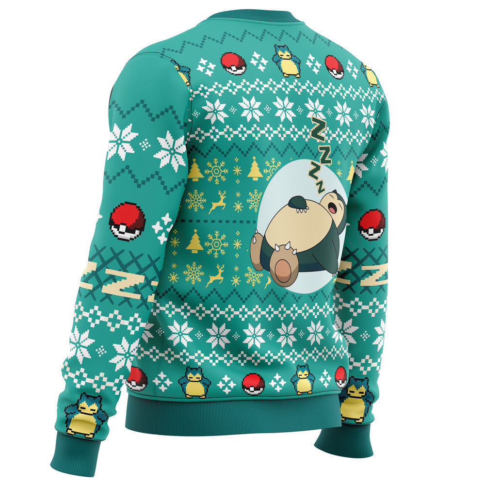 All is Calm All Bright Snorlax Pokemon Ugly Christmas Sweater - WeCustomit