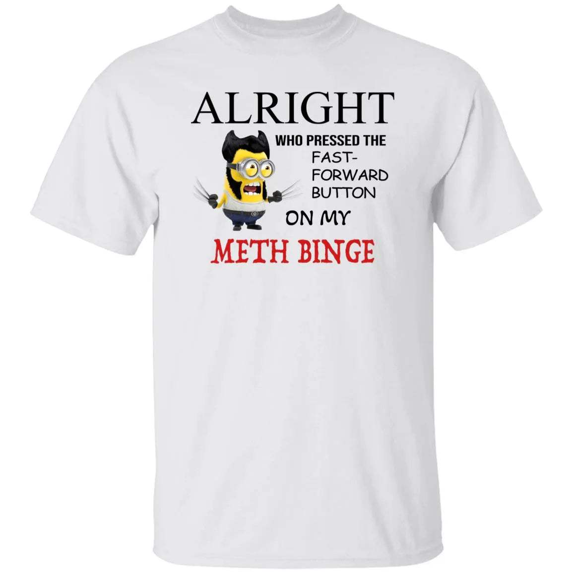 Alright Who Pressed The Fast Forward Button On My Meth Binge Shirt - WeCustomit