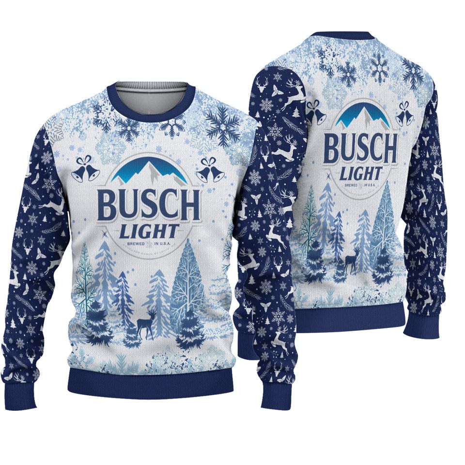 B U S C H Light Knitted Ugly Christmas Sweater For Men & Women Christmas Gift Sweater PT909 - WeCustomit