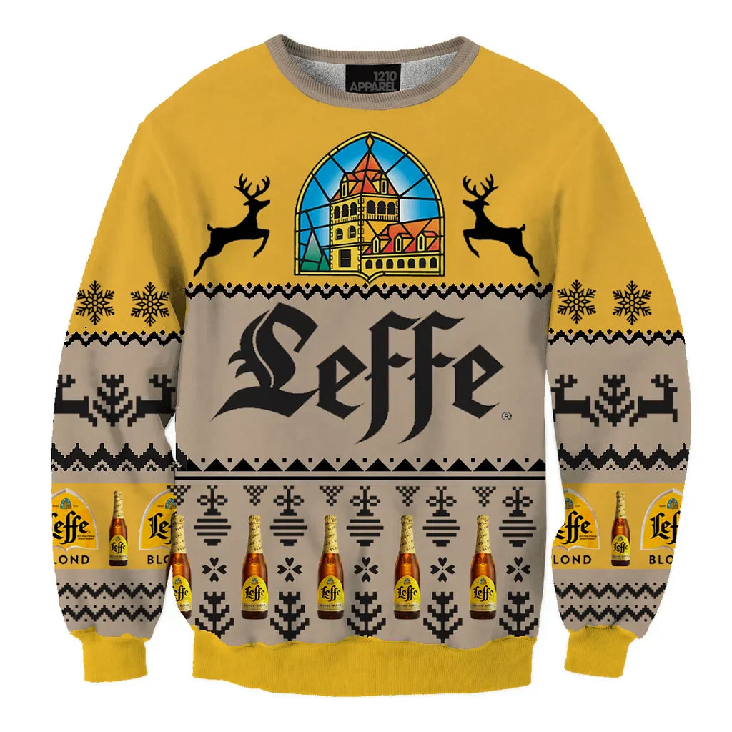 Unisex Leffe Blonde 3D Ugly Christmas Sweater For Men & Women Christmas Gift Sweater BH1114 - WeCustomit