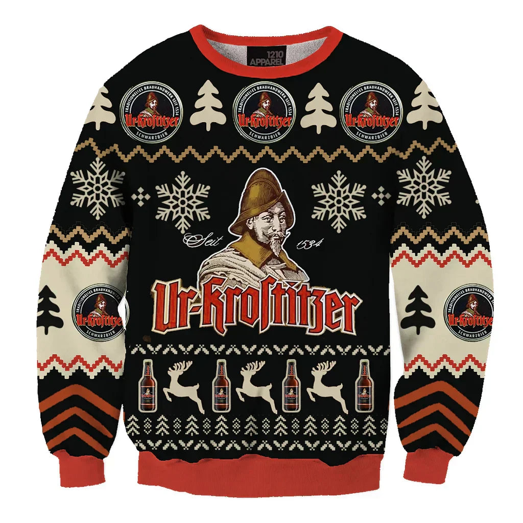 Unisex Blechschild Ur-Krostitzer 3D Ugly Christmas Sweater For Men & Women Christmas Gift Sweater BH1166 - WeCustomit