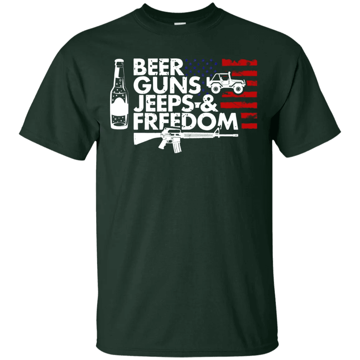 Beer Guns Jeeps & Freedom Shirt - WeCustomit