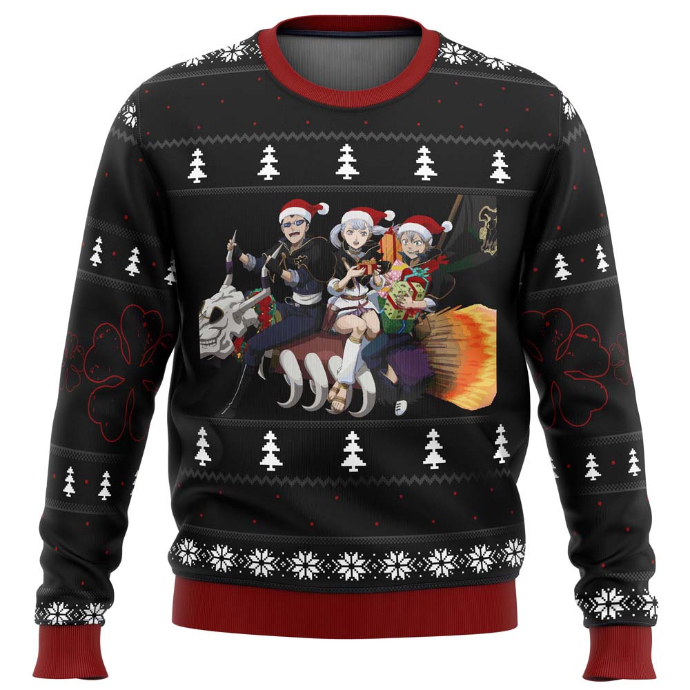 Black Clover Holiday Ugly Christmas Sweater - WeCustomit