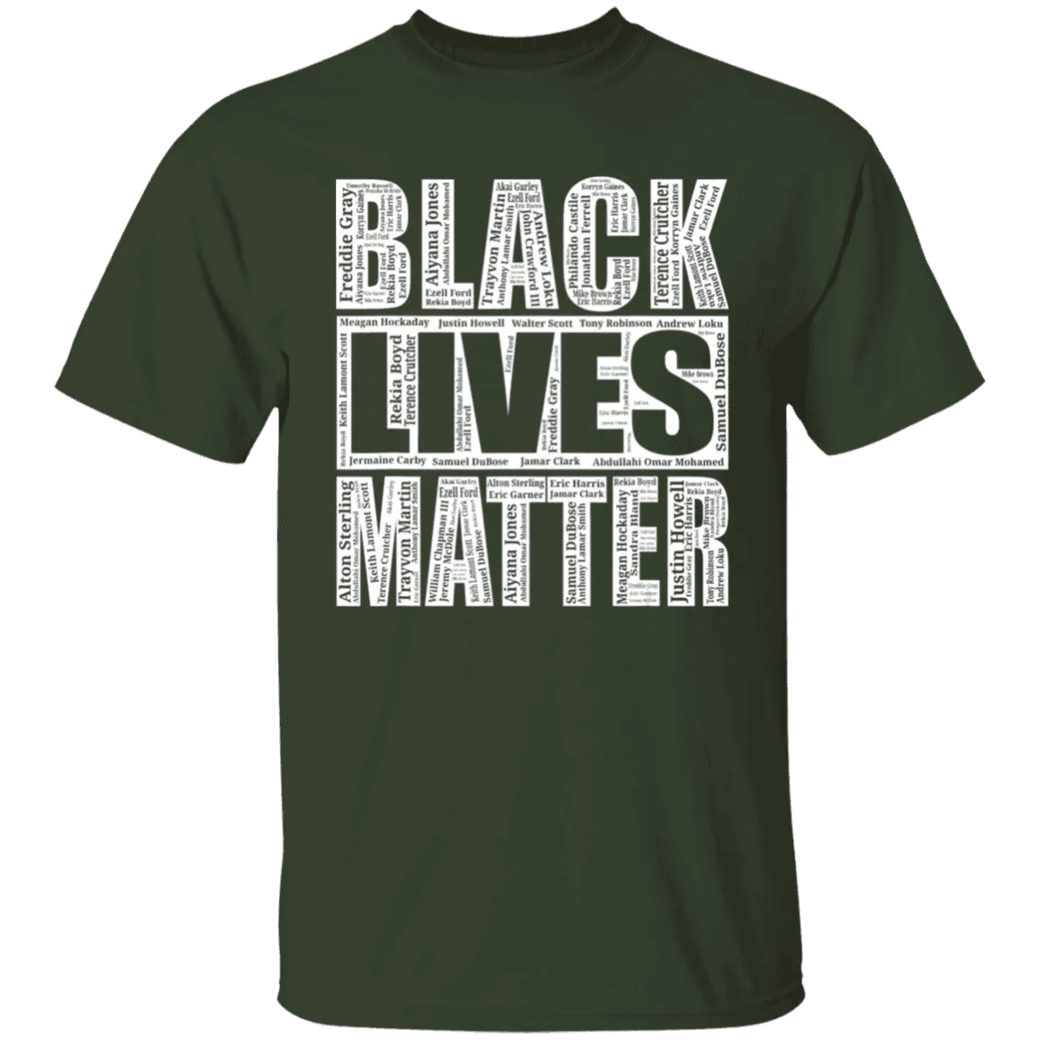 Black Lives Matter With Names Of Victims Shirt - WeCustomit
