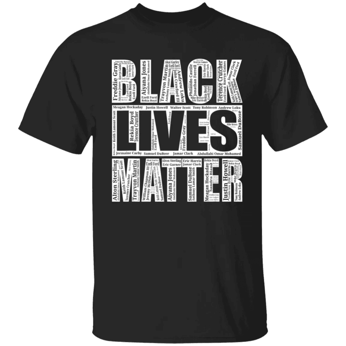 Black Lives Matter With Names Of Victims Shirt - WeCustomit