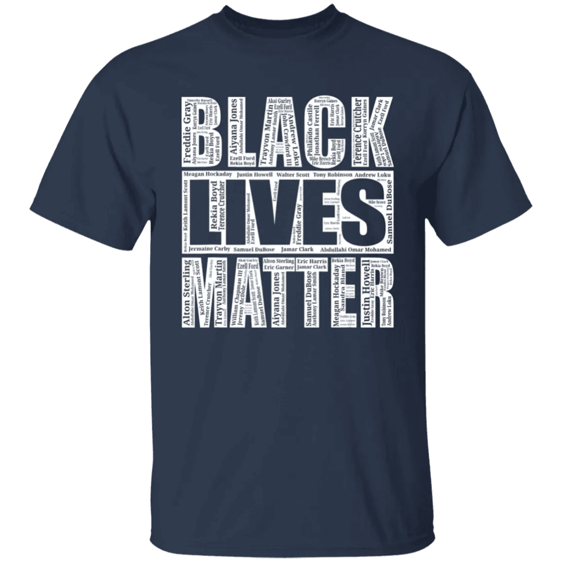 Black Lives Matter With Names Of Victims Shirt - WeCustomit