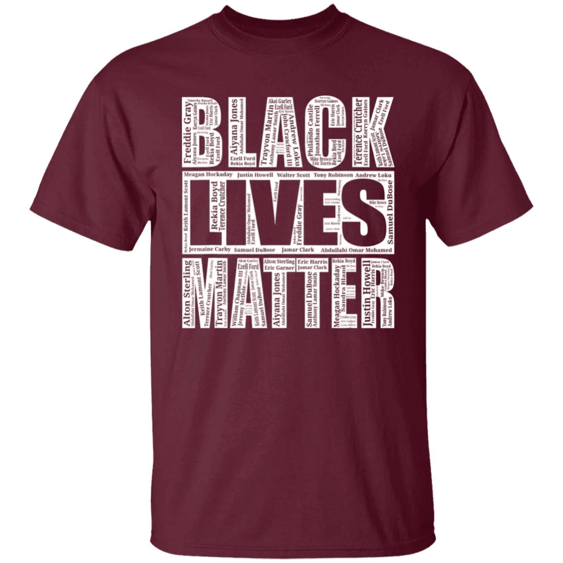 Black Lives Matter With Names Of Victims Shirt - WeCustomit