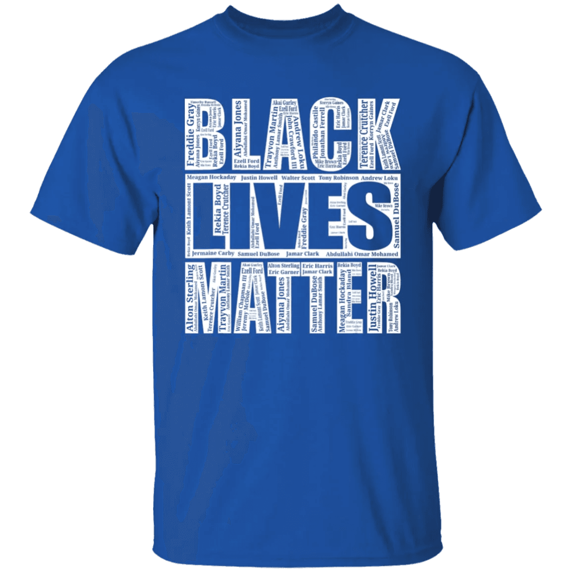 Black Lives Matter With Names Of Victims Shirt - WeCustomit