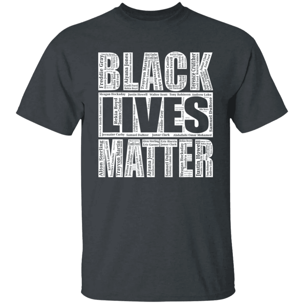 Black Lives Matter With Names Of Victims Shirt - WeCustomit