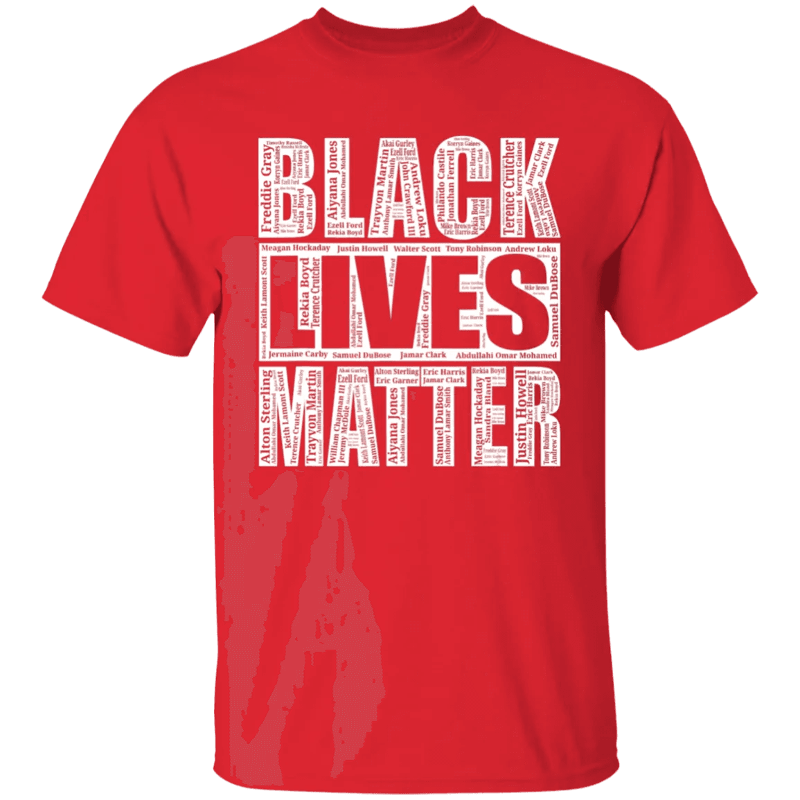 Black Lives Matter With Names Of Victims Shirt - WeCustomit