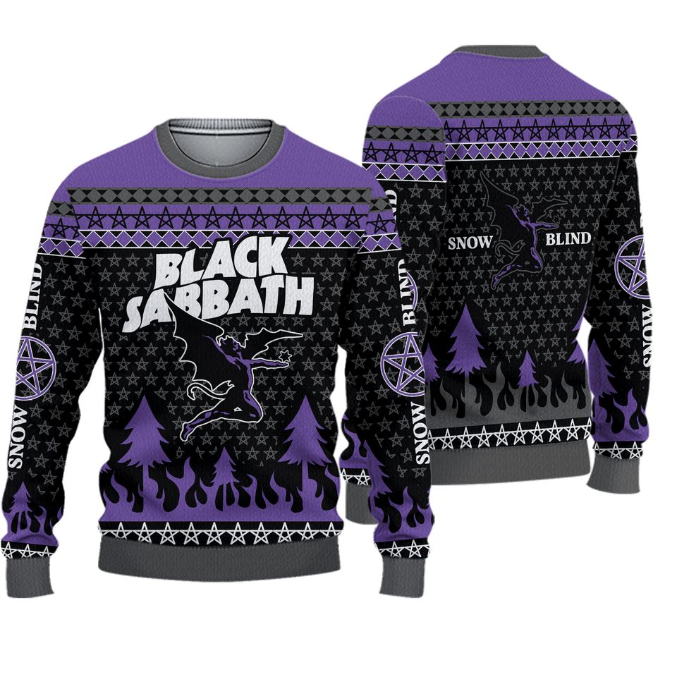 Bla-ck Sabb-ath Band Ugly Christmas Sweater For Men & Women Christmas Gift Sweater PT929 - WeCustomit