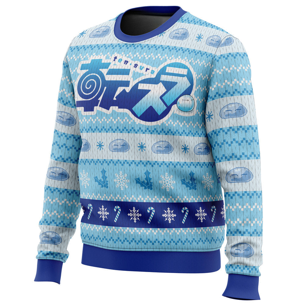 Blue Christmas That time I got reincarnated as a slime Christmas Sweater - WeCustomit