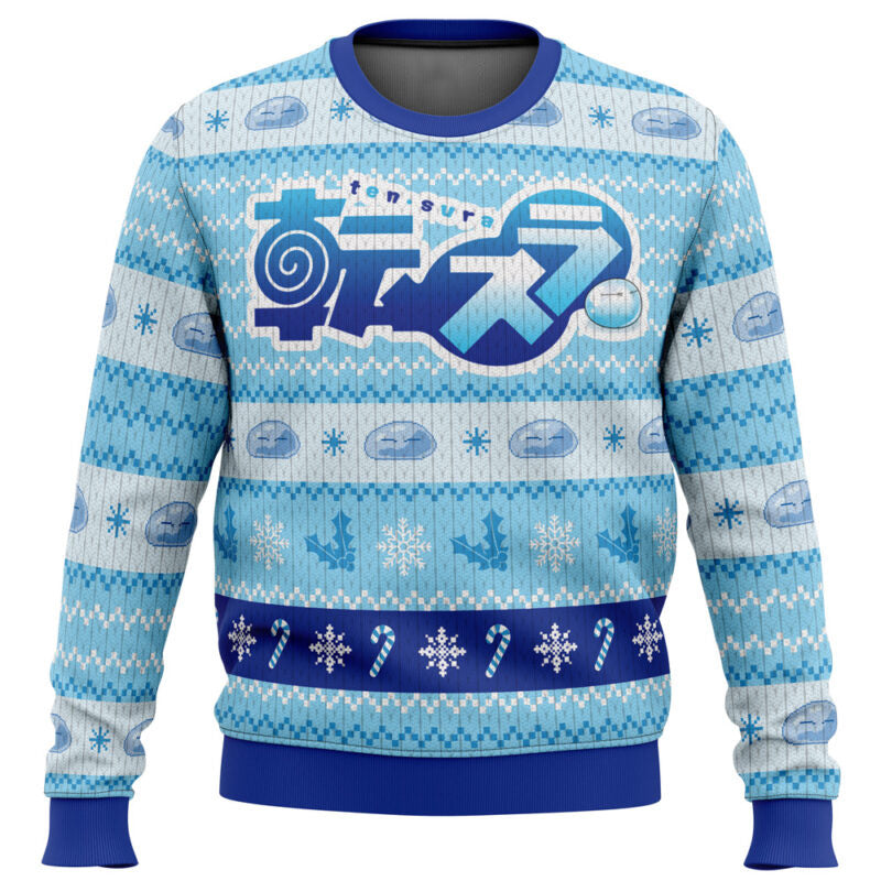 Blue Christmas That time I got reincarnated as a slime Christmas Sweater - WeCustomit
