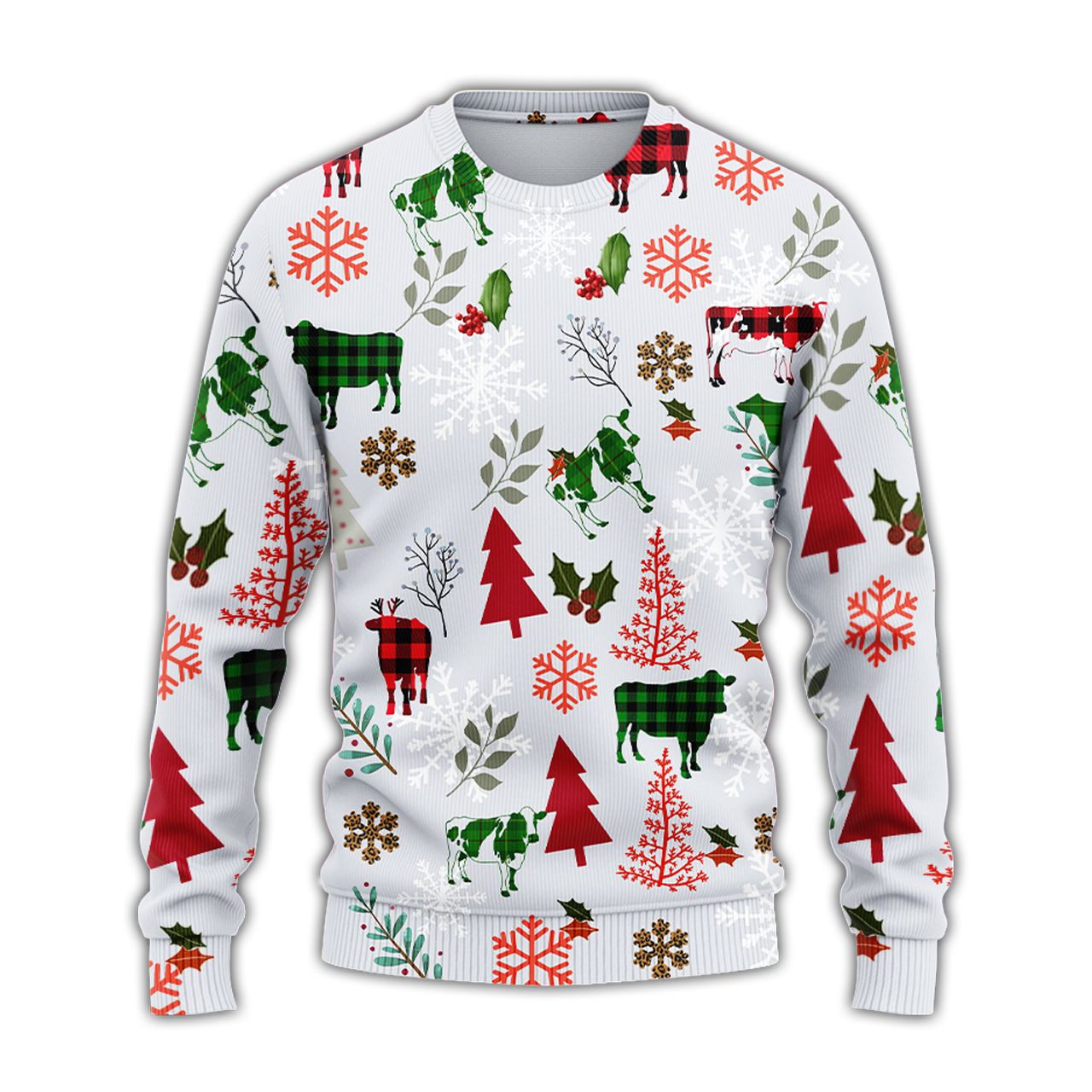 Cow Christmas Ugly Christmas Sweater For Men & Women Christmas Gift Sweater US3036 - WeCustomit