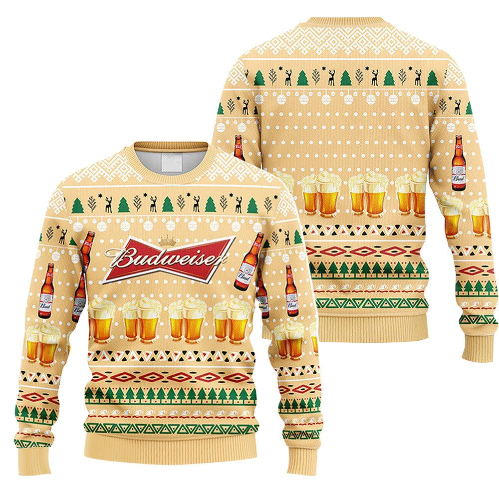 Budweiser Novelty Christmas Ugly Sweater - WeCustomit
