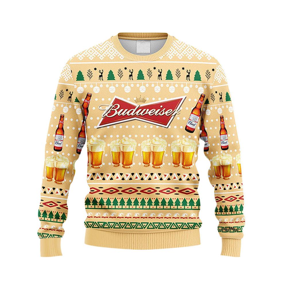 Budweiser Novelty Christmas Ugly Sweater - WeCustomit