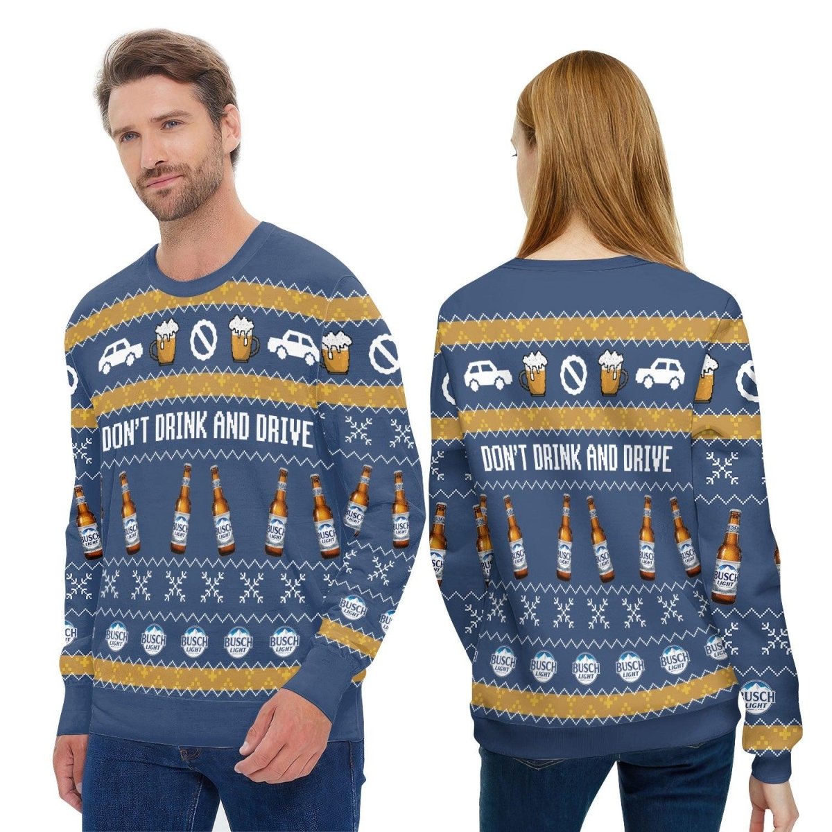 Busch Light Don't Drink And Drive Ugly Sweater - WeCustomit