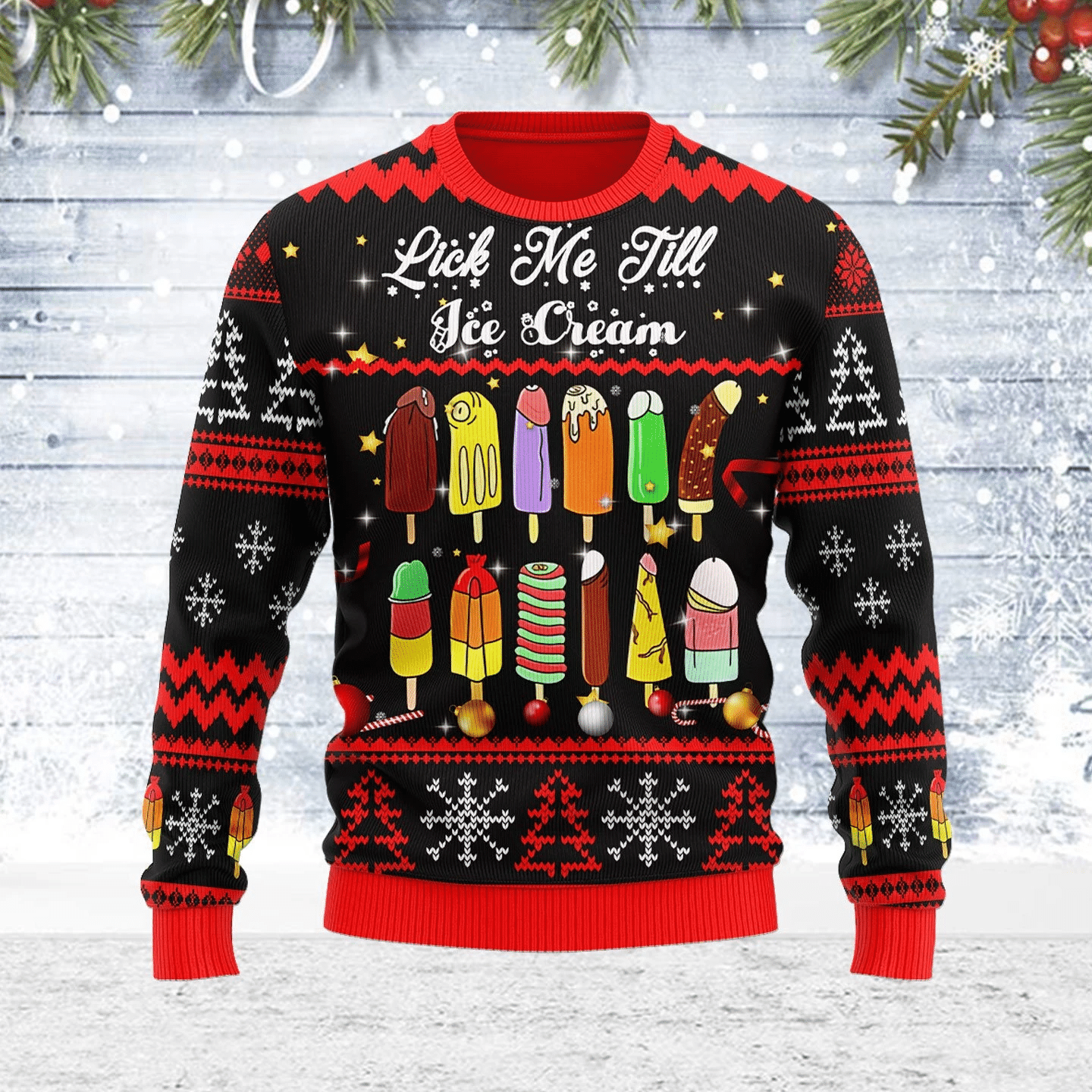 Merry Christmas Ice Cream Ugly Christmas Sweater For Men & Women Christmas Gift Sweater US2865 - WeCustomit