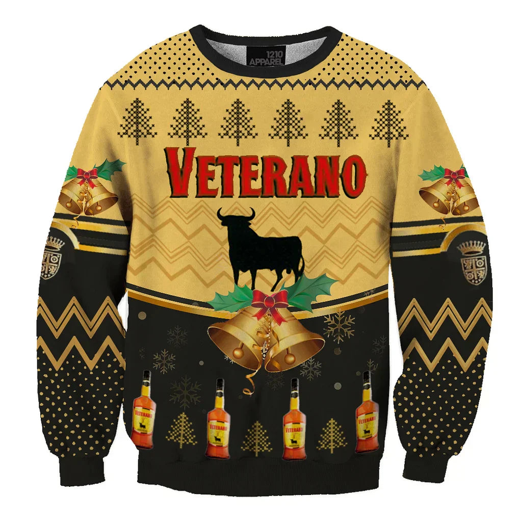 Unisex Brandy Veterano 3D Printed Ugly Christmas Sweater For Men & Women Christmas Gift Sweater BH1066 - WeCustomit