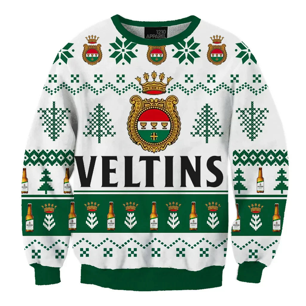 Unisex Veltins 3D Ugly Christmas Sweater For Men & Women Christmas Gift Sweater BH1232 - WeCustomit