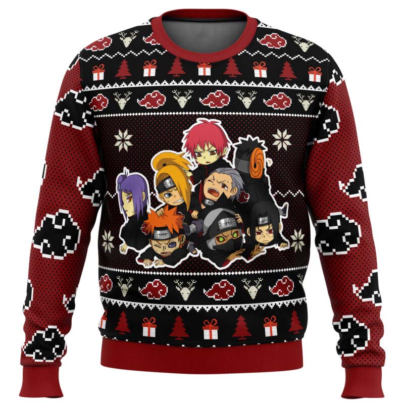 Chibi Akatsuki Naruto Ugly Christmas Sweater - WeCustomit