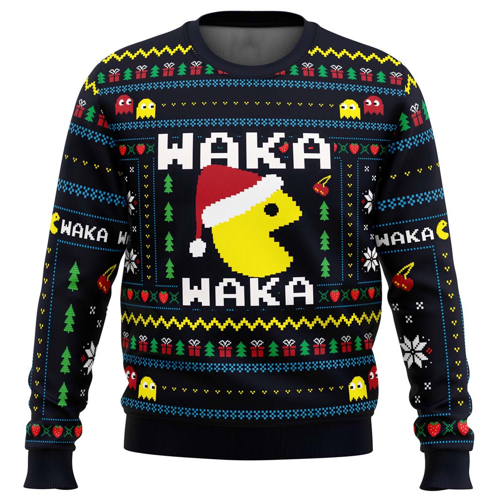 Christmas Arcade Pac-Man Ugly Christmas Sweater - WeCustomit