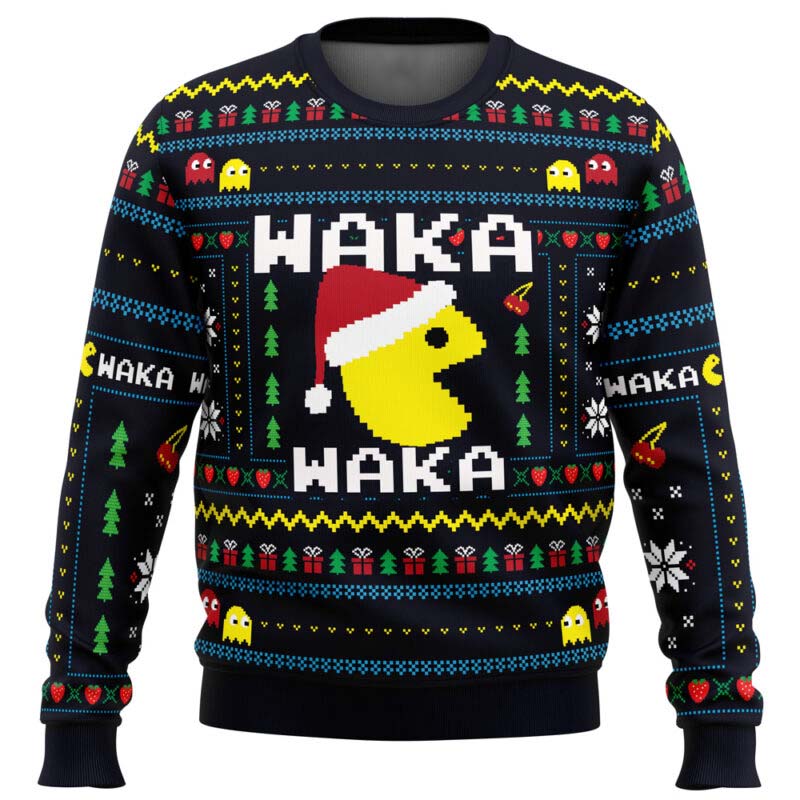 Christmas Arcade Pac-Man Ugly Christmas Sweater - WeCustomit