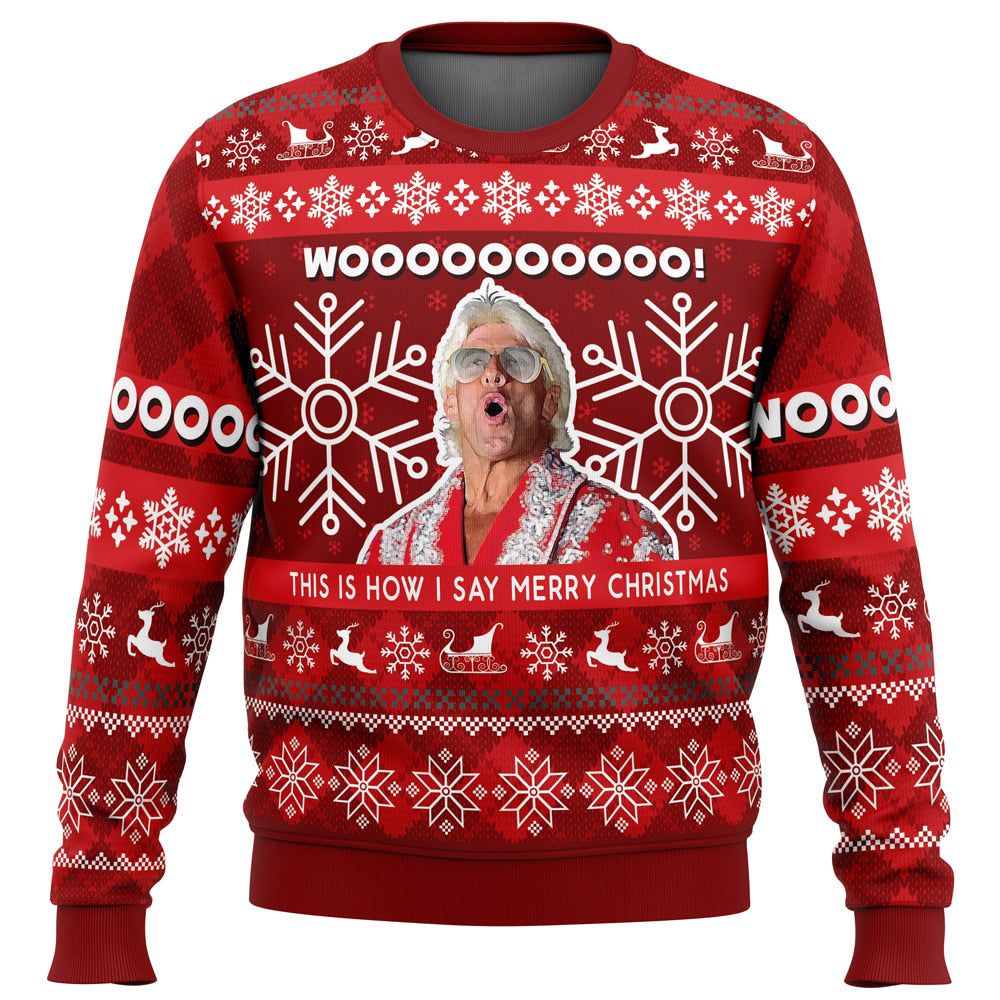 Christmas Flair Pro Wrestling Ugly Christmas Sweater - WeCustomit