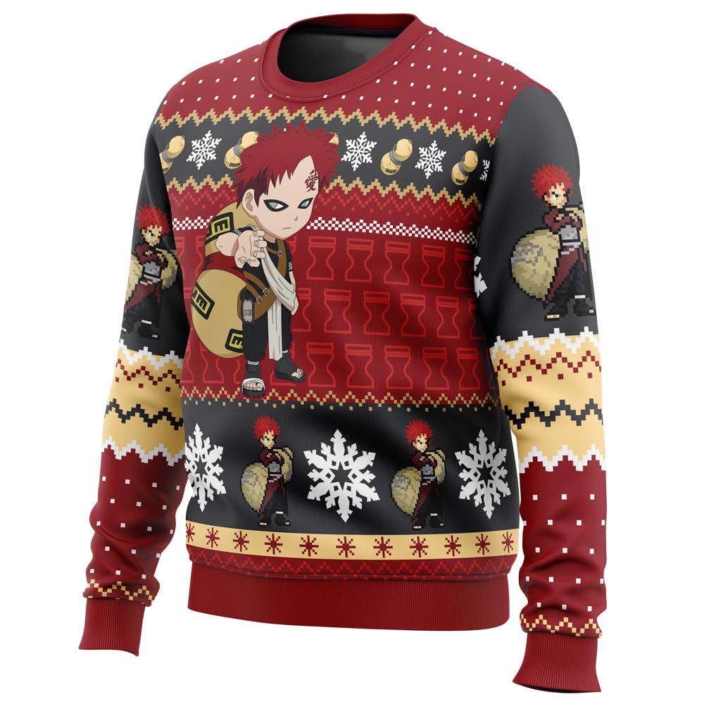 Christmas Gaara Naruto Ugly Christmas Sweater - WeCustomit