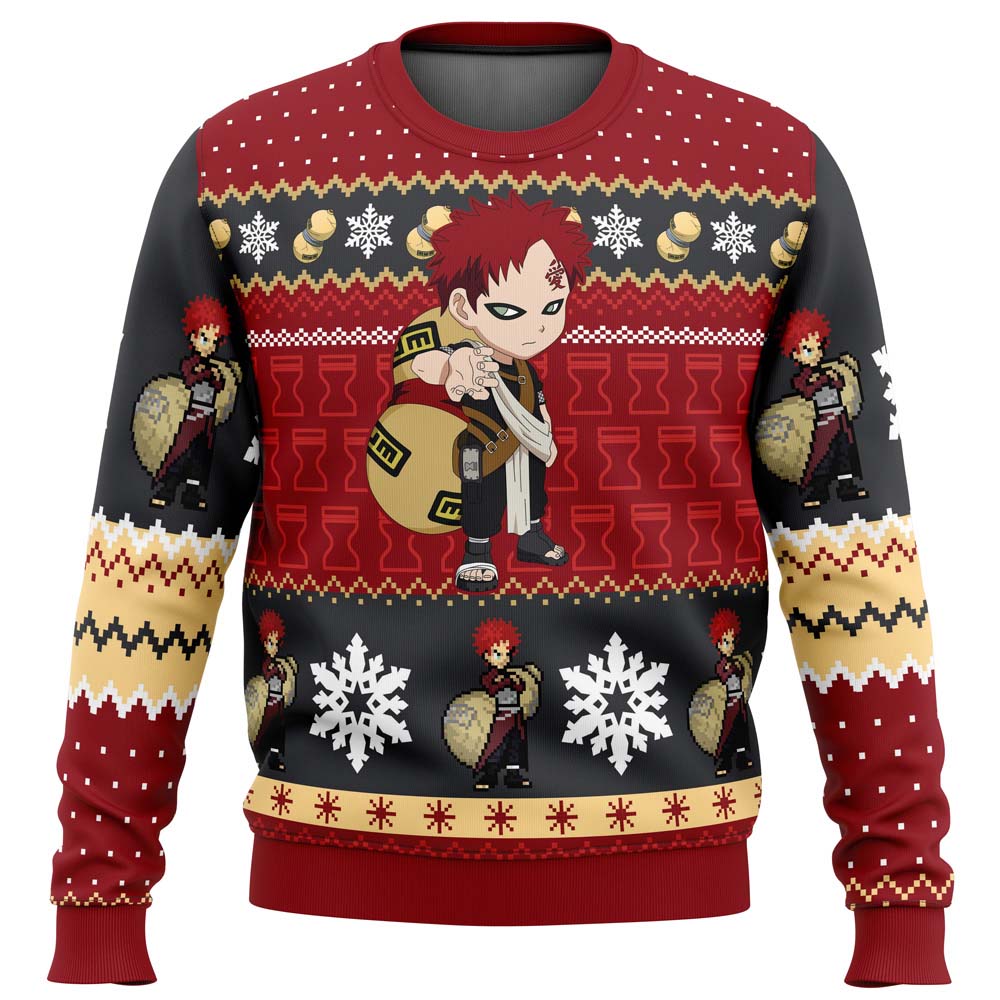 Christmas Gaara Naruto Ugly Christmas Sweater - WeCustomit