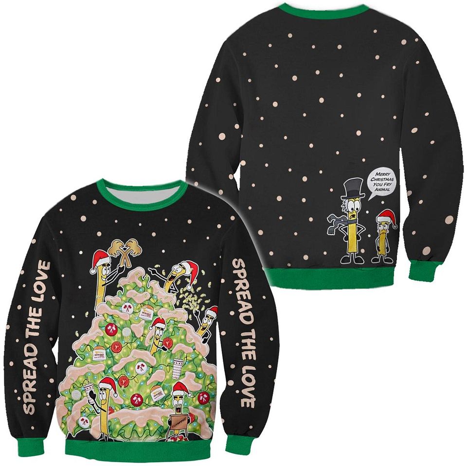 Christmas In-N-Out Burger Ugly Knitted Christmas Ugly Christmas Sweater For Men & Women Christmas Gift Sweater PT919 - WeCustomit