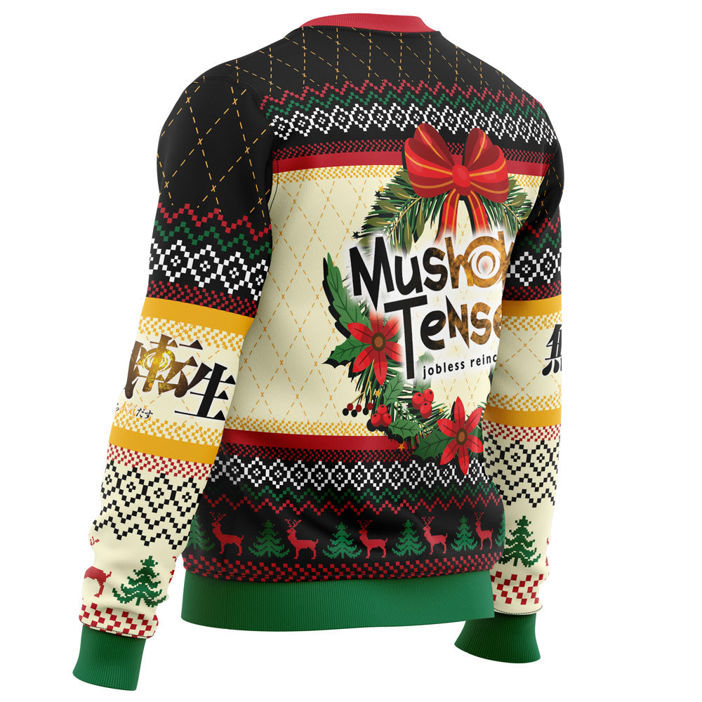 Christmas Is Here Mushoku Tensei: Jobless Reincarnation Ugly Christmas Sweater - WeCustomit