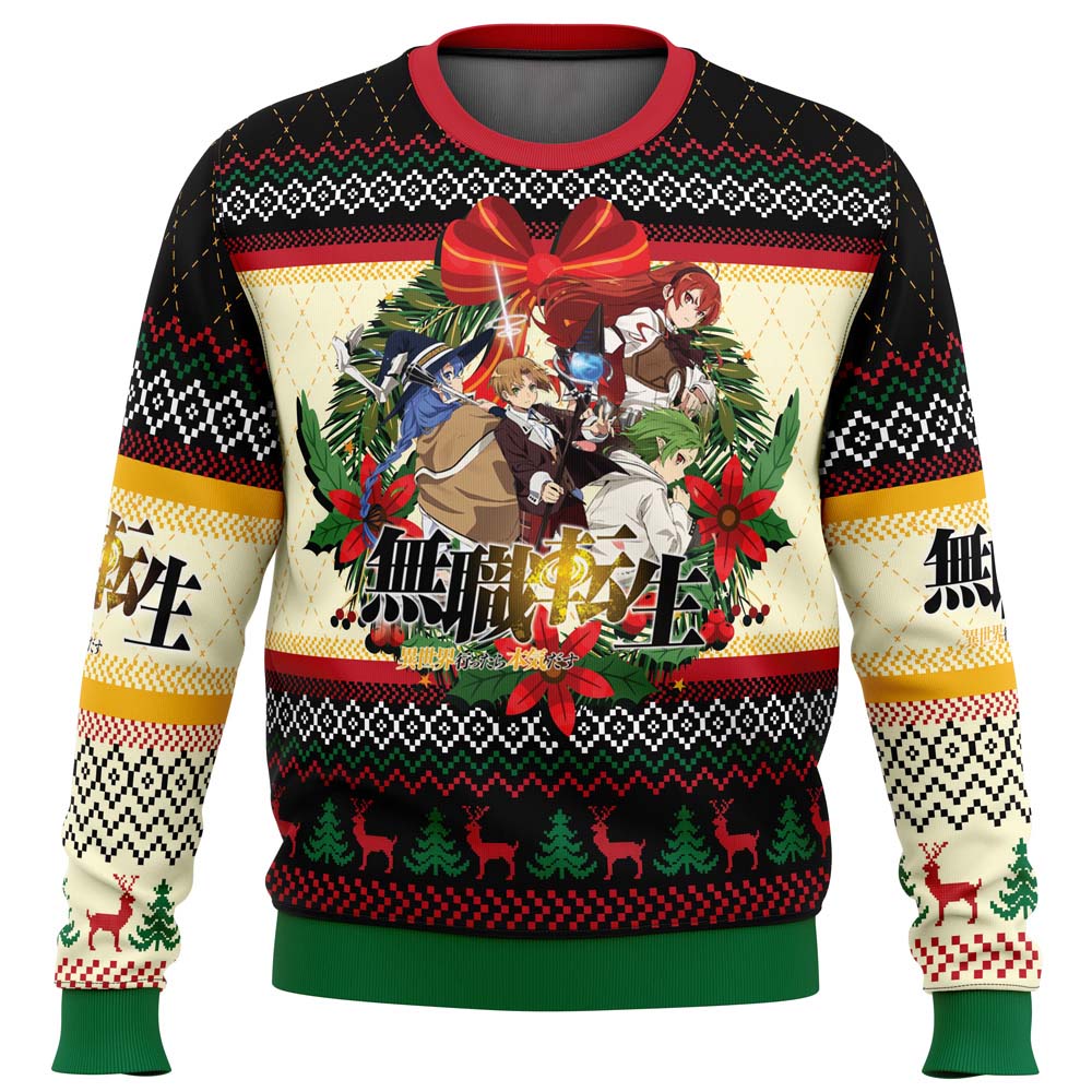 Christmas Is Here Mushoku Tensei: Jobless Reincarnation Ugly Christmas Sweater - WeCustomit
