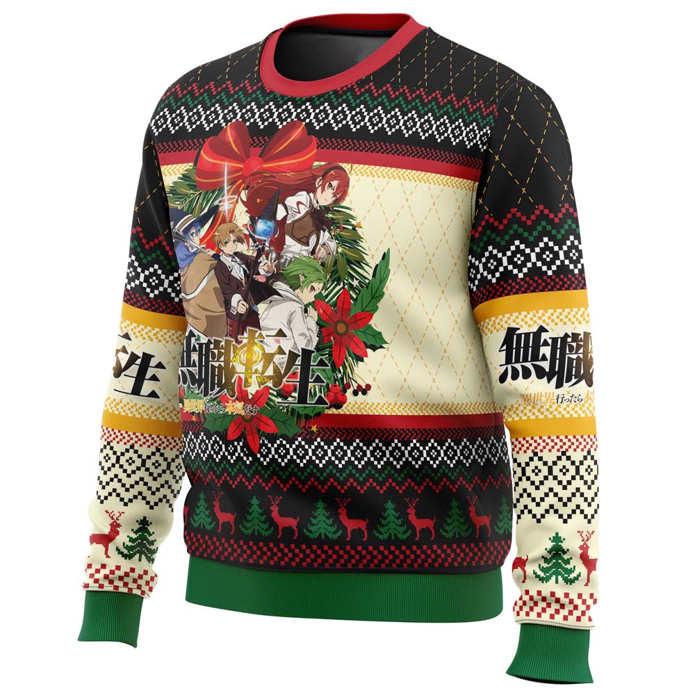Christmas Is Here Mushoku Tensei: Jobless Reincarnation Ugly Christmas Sweater - WeCustomit