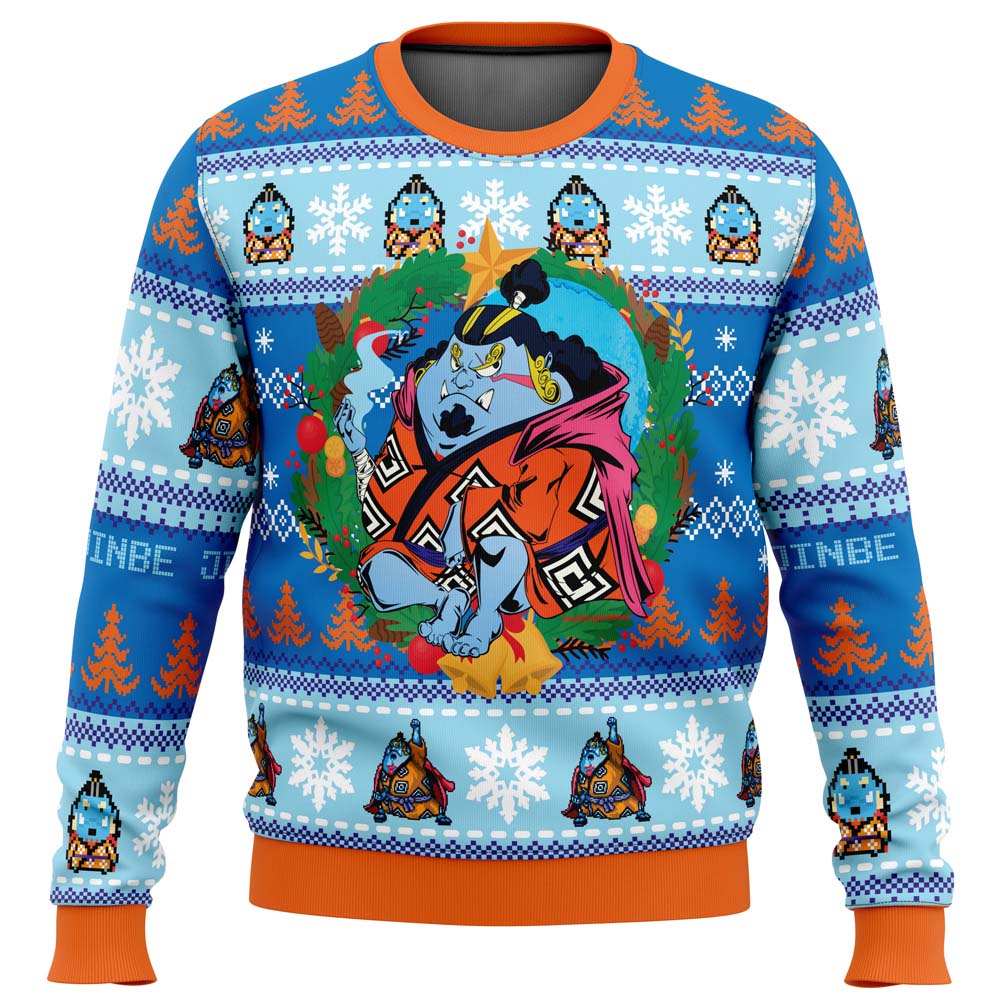 Christmas Jinbe One Piece Ugly Christmas Sweater - WeCustomit